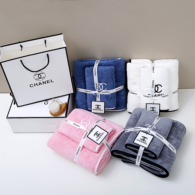Chanel 浴巾70X140cm 毛巾35X75cm 15